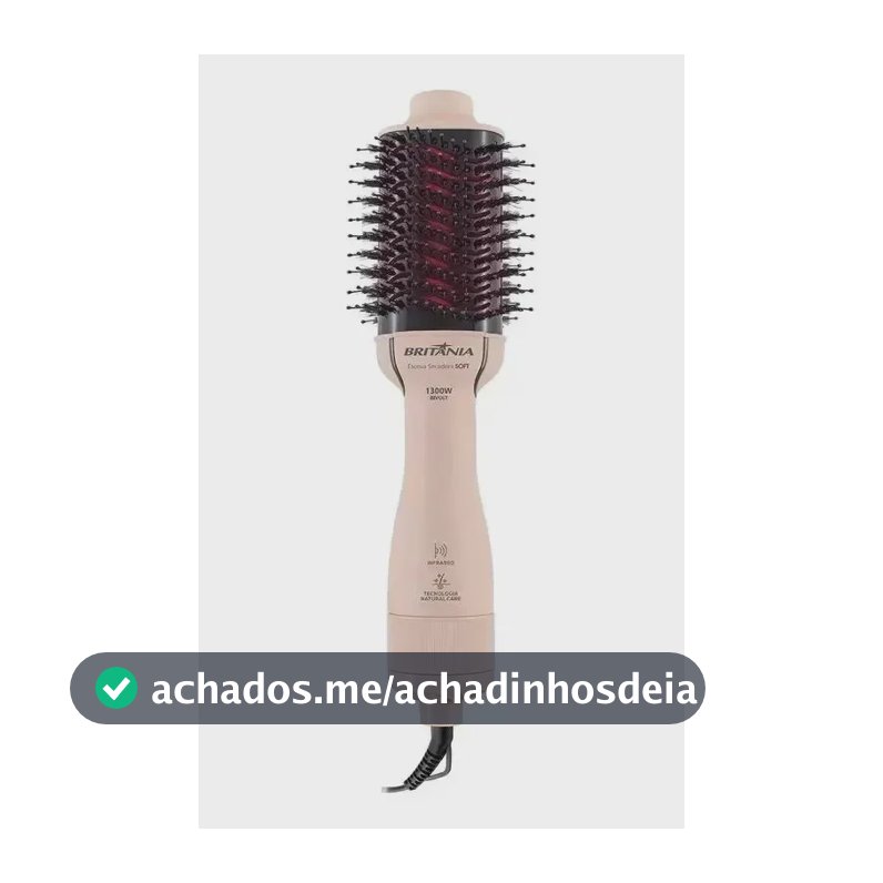 Escova Secadora Britânia Bivolt 1300w Soft Bec07r Original