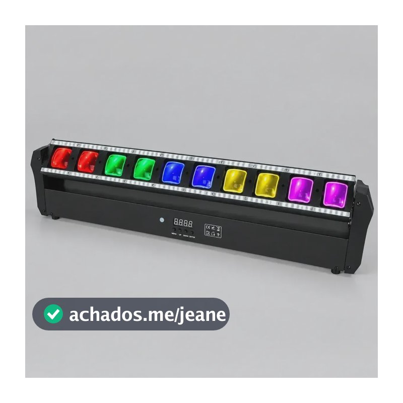 Ribalta Led Beam Colorida 10 Leds 40w Rgbw Fita Led Dmx 127/220v