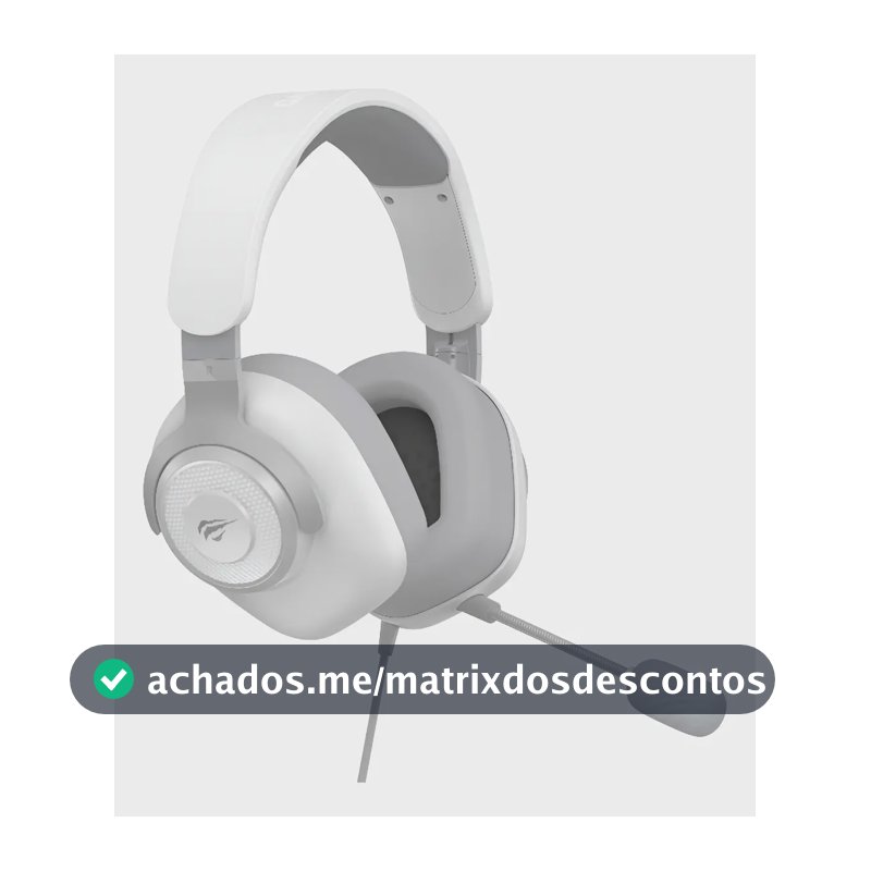 Fone de Ouvido Gamer Havit H2230D 7.1 P3 50mm para PC e Consoles Cor Branco