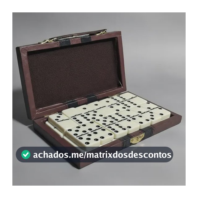 Dominó Profissional Osso Pedra Grossa 28 Peças Maleta Luxo Divertido 10 Milímitros de Couro