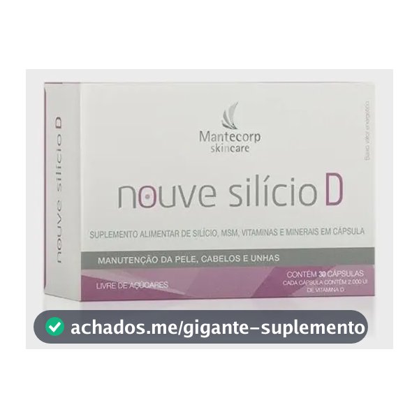 Suplemento em cápsula Mantecorp Nouve Silício D Sem sabor de 30 un