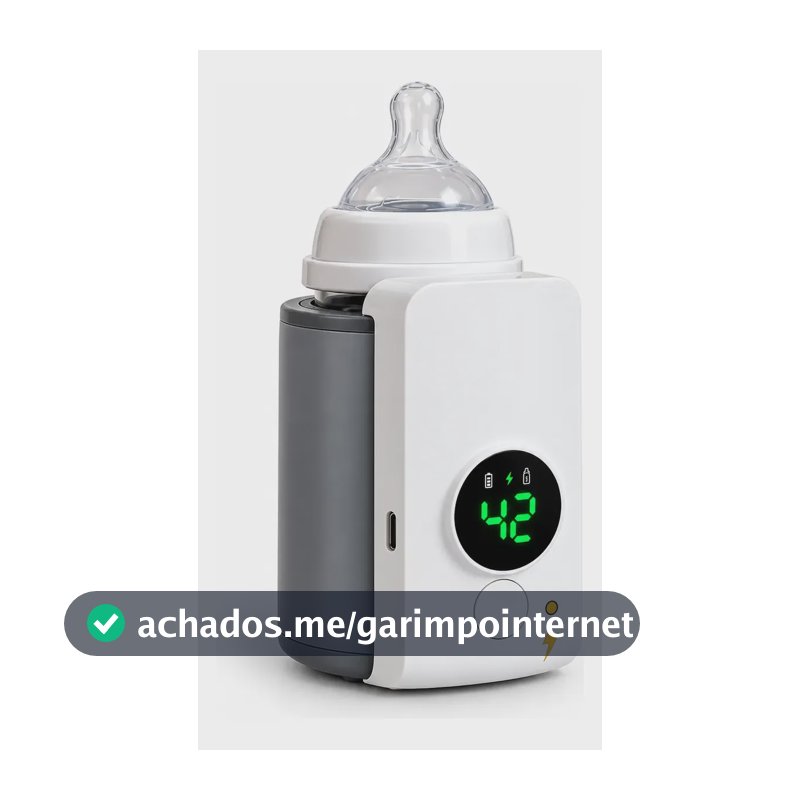 Aquecedor De Mamadeira Sem Fio Digital Portátil Recarregável