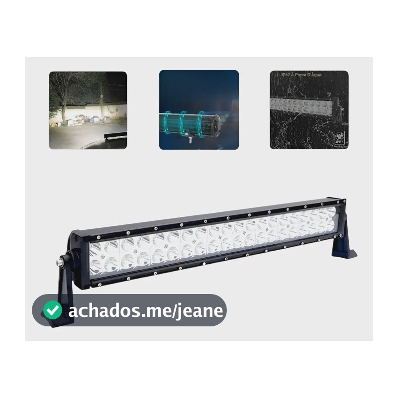 Barra Farol Auxiliar Milha Led Cree 120w Foco 30º Off Road