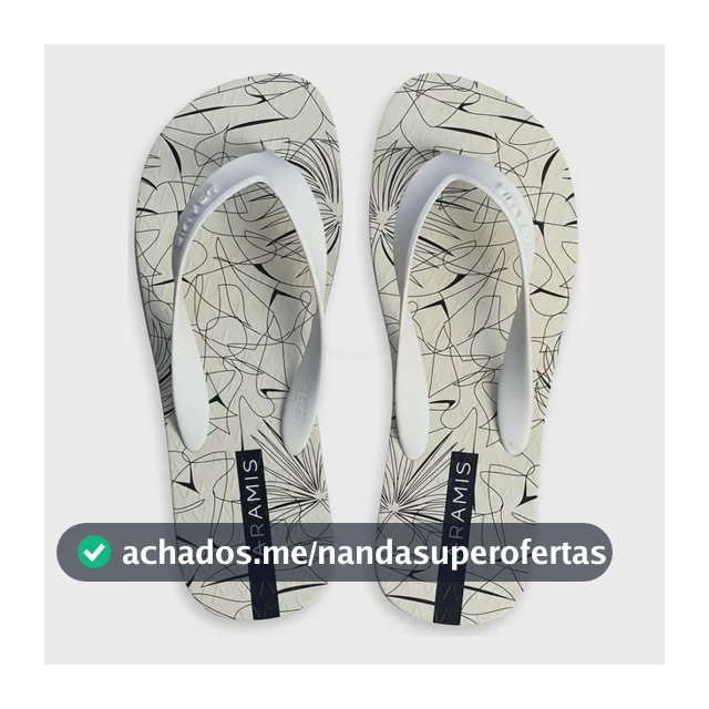 Chinelo Sandália Aramis Masculino Conforto Casual Branco 87 Liso 39/40