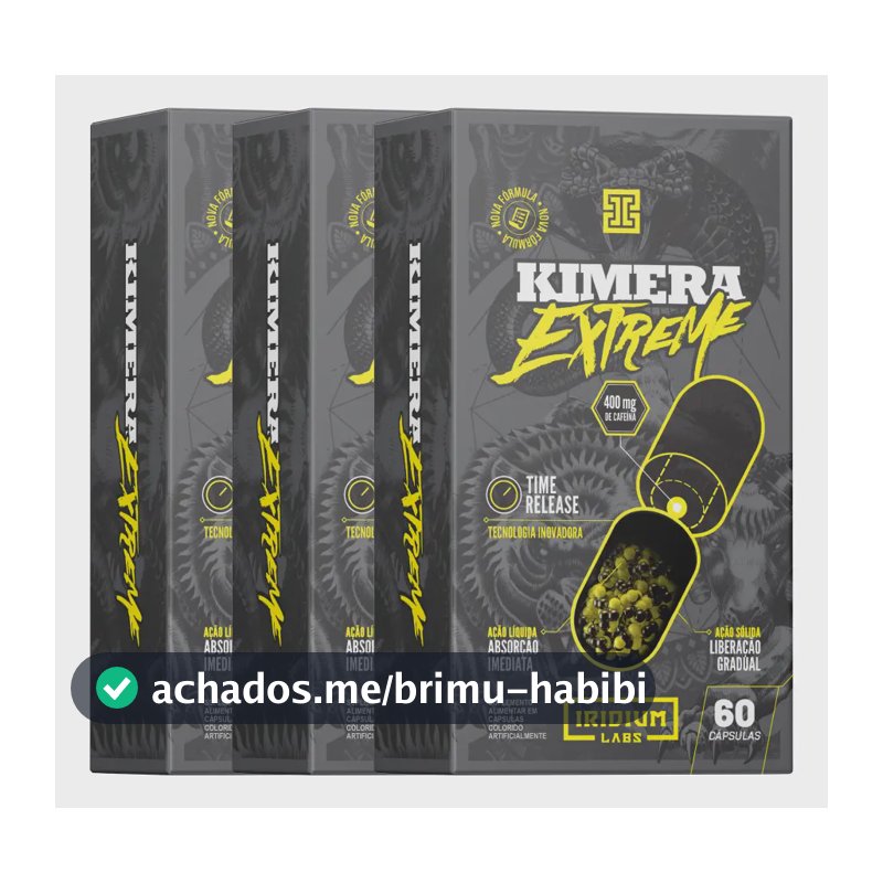 Kit 3x Kimera Extreme - 60 Cápsulas - Iridium Labs Sabor Sem sabor
