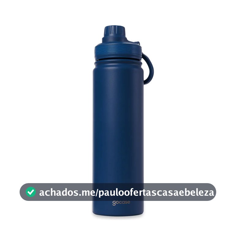 Garrafa Térmica Gocase Fresh Inox Parede Dupla Isolada 650ml Cor Azul