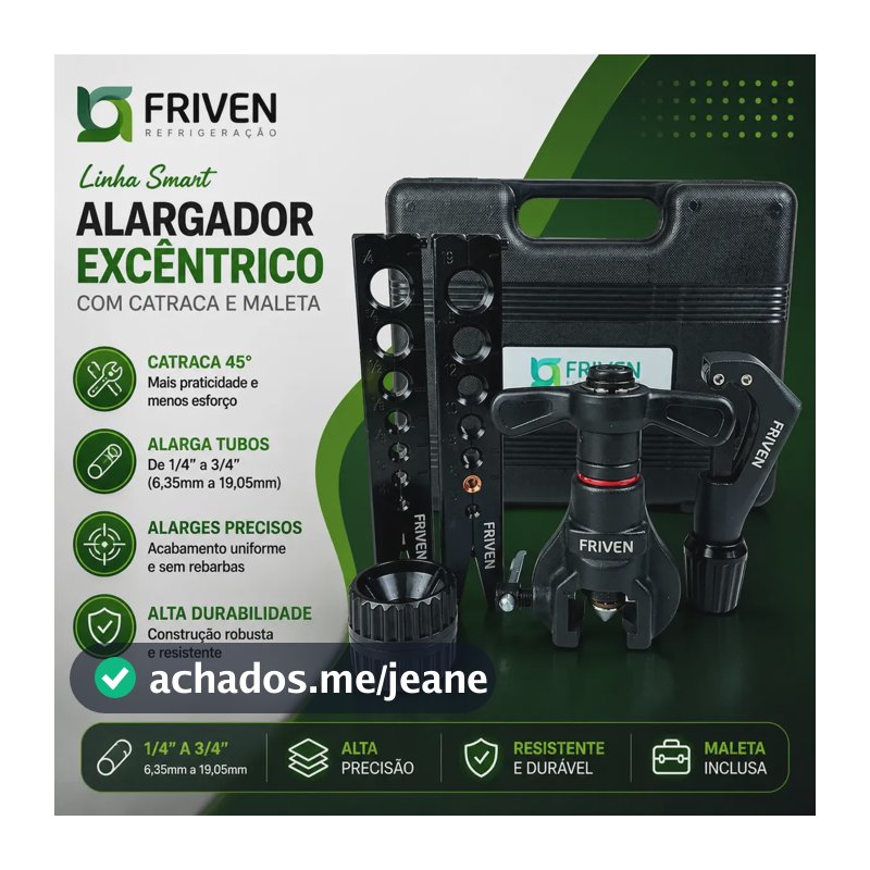 Novo Kit Flangeador Excêntrico 3/16 Á 3/4 Com Catraca Maleta Não Aplica