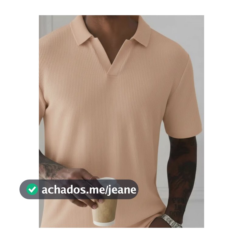 Camiseta Gola Polo Masculina Tricô Premium Damasco M