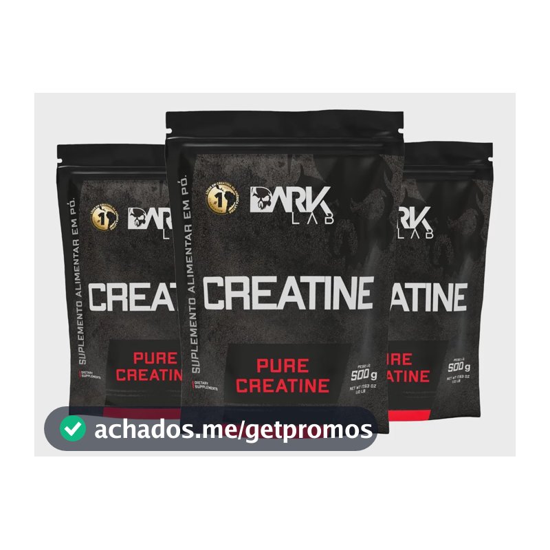 3x Creatina Monohidratada Pura 500g Dark Lab Unidade