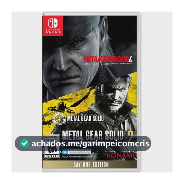 Jogo Metal Gear Solid Master Collection Vol 2 Switch Fisico