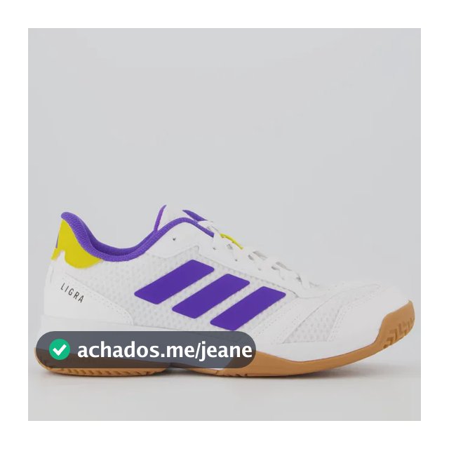 Tênis adidas Ligra 8 Juvenil Branco E Roxo Branco - 34 Br