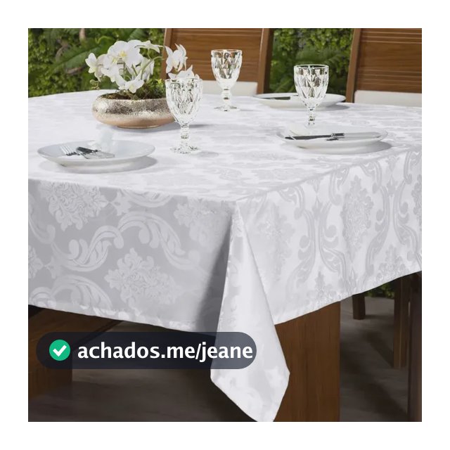 Toalha De Mesa Luxo Jacquard Inglês 6 Lugares (retangular)
