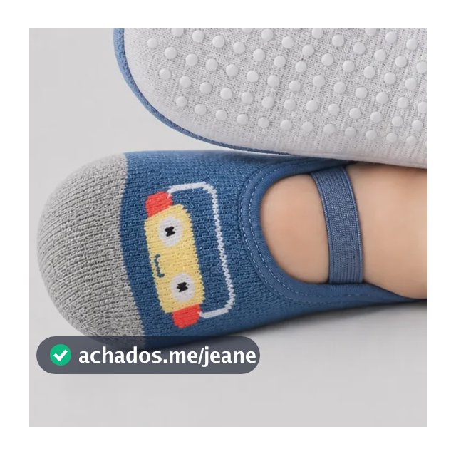 6 Pares Meia Infantil Antiderrapante Masculino Sapatilha
