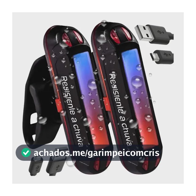 Kit 2 Farol Sinalisador Led Lanterna Bike Traseira Bicicleta