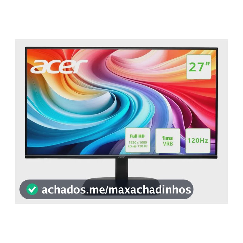 Monitor Gamer Acer EK271 GBI de 27" Full HD IPS 120Hz