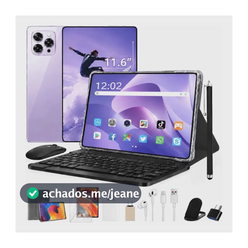 Tablet Android 15 4g 16gb 512gb Com Teclado Lilás Lilás
