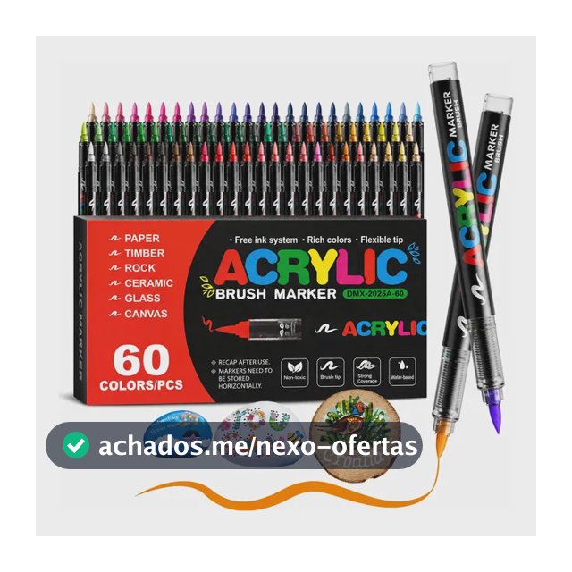 Caneta Acrílica 60 Cores Marcador Permanente À Prova D'água Colorido