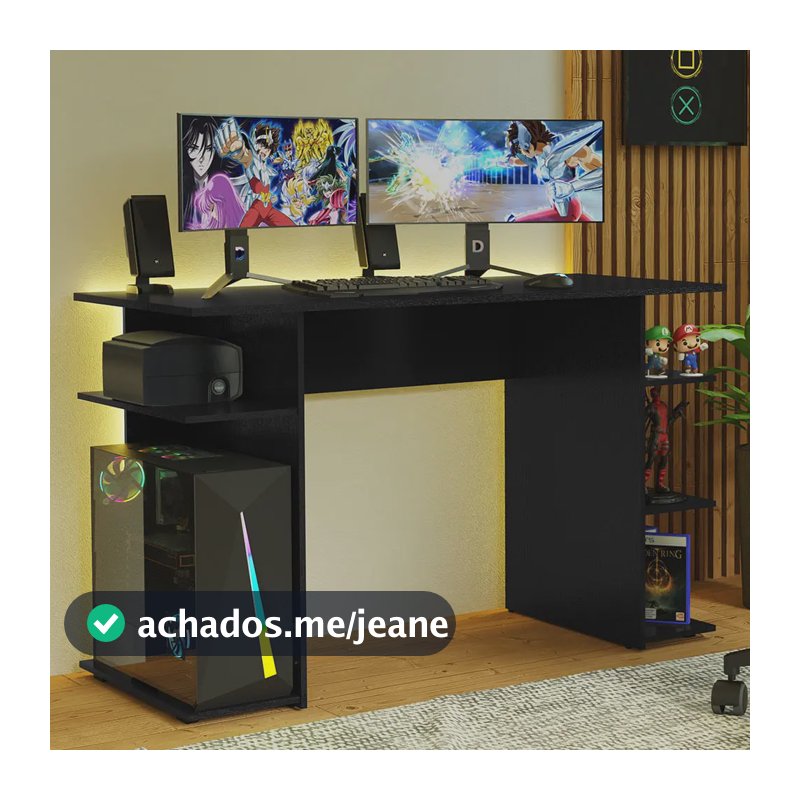 Escrivaninha Mesa Computador Gamer Preto 94248N Madesa