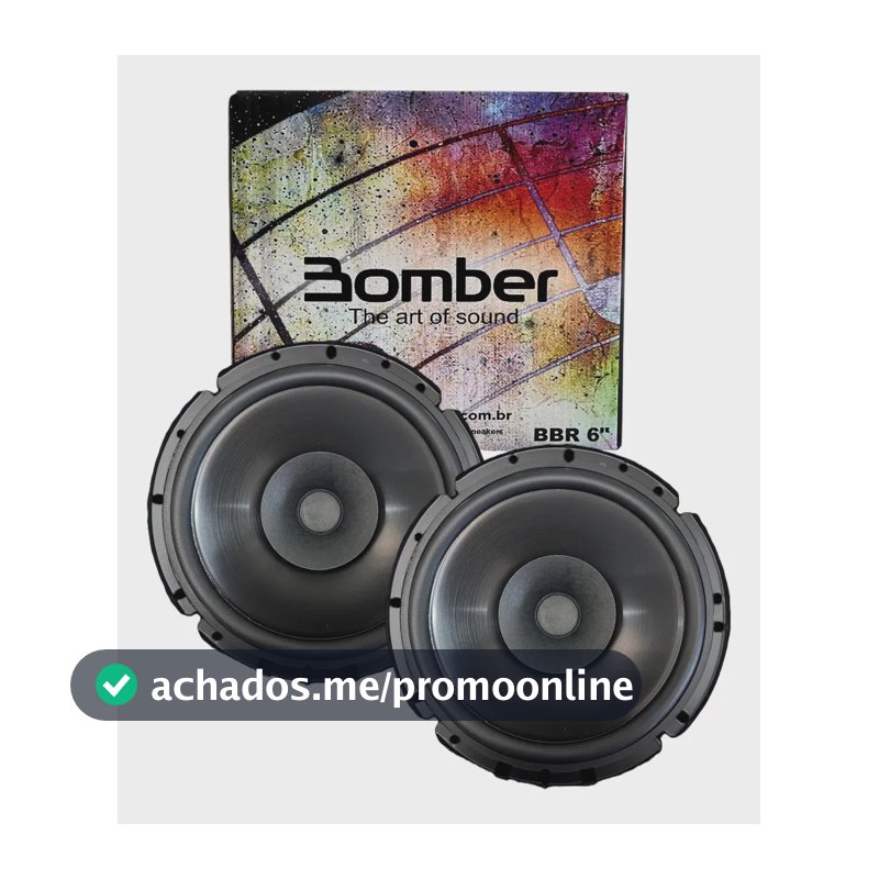 Alto Falante Bomber Bbr6 6pol 100rms Full Range Montadora Cor Preto