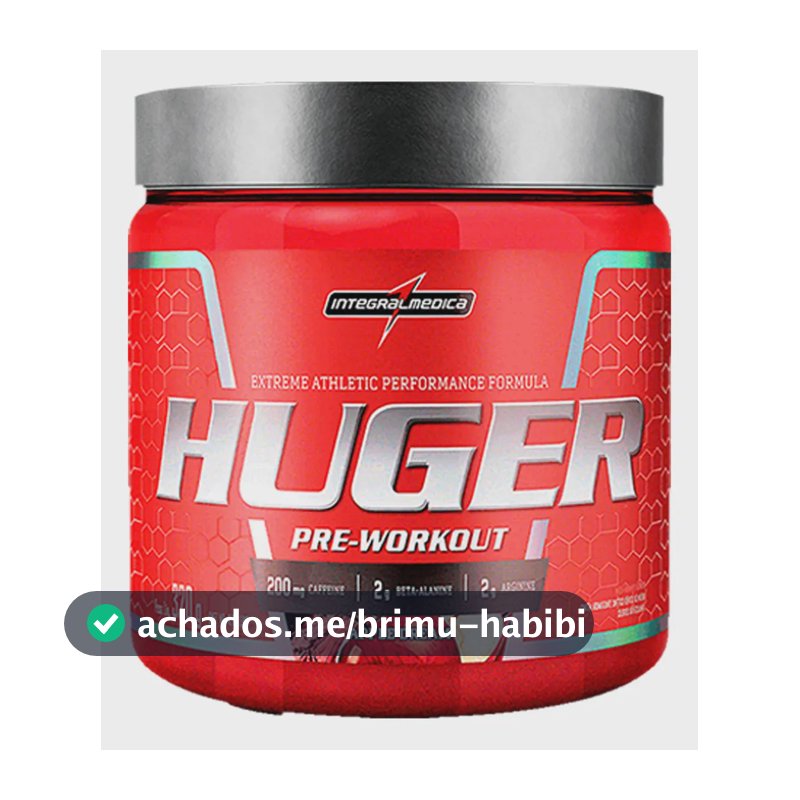 Pré-Treino Huger 320g - Força, Foco e Energia - Apple Dream - Integralmedica