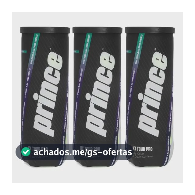 Bola De Tênis Prince Nx Tour Pro Pack Com 03 Tubos