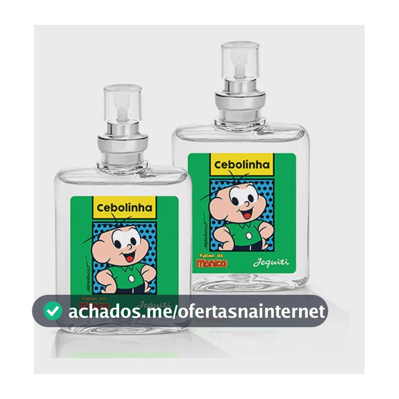 de Colônia Cebolinha Jequiti Turma da Mônica com 2 Frascos de 25ml para Meninos
