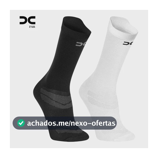 Kit 2 Pares Meia Esportiva Unissex Running Ciclismo Fitness