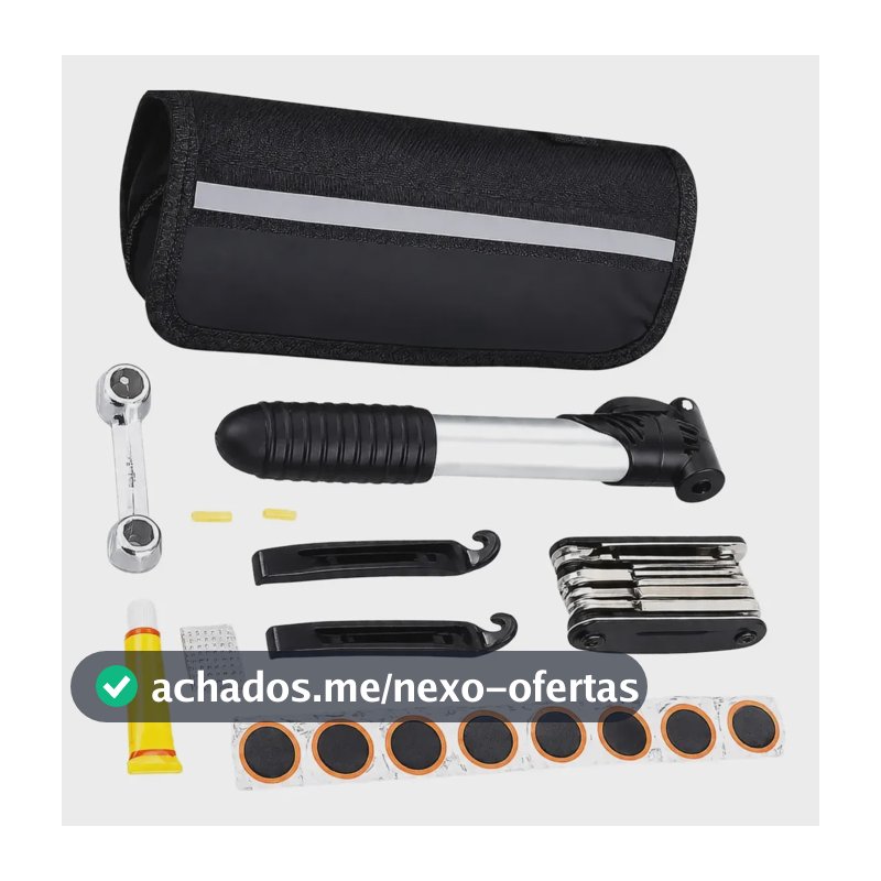 Kit Ferramenta Bicicleta Bolsa Chaves Bike C/ Reparo Remendo