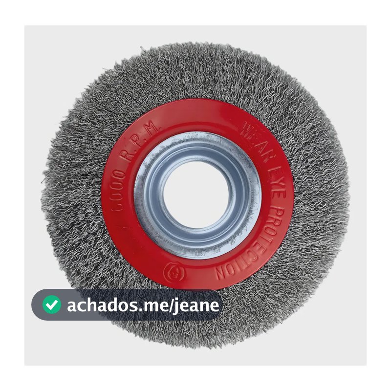 Escova Circular Worker Aço Carbono 6" P/ Esmeril 6000 RPM Modelo 981958