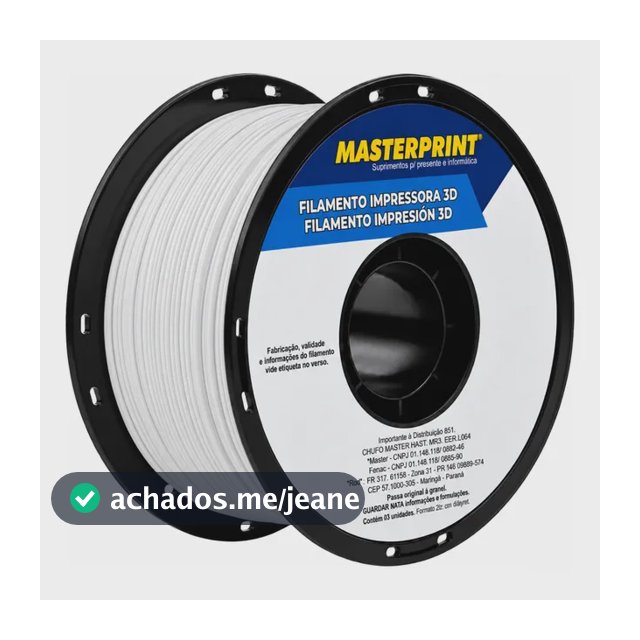 Filamento 3d Masterprint Petg Básico 1kg 1,75 Mm Branco