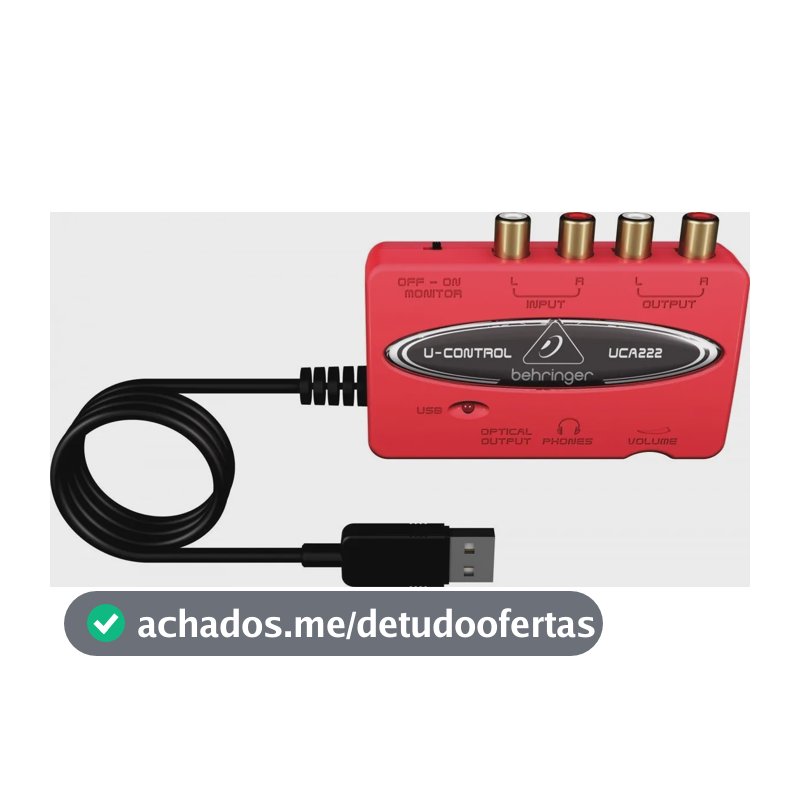 Interface De Áudio Usb Uca222 - Behringer + + Vermelho