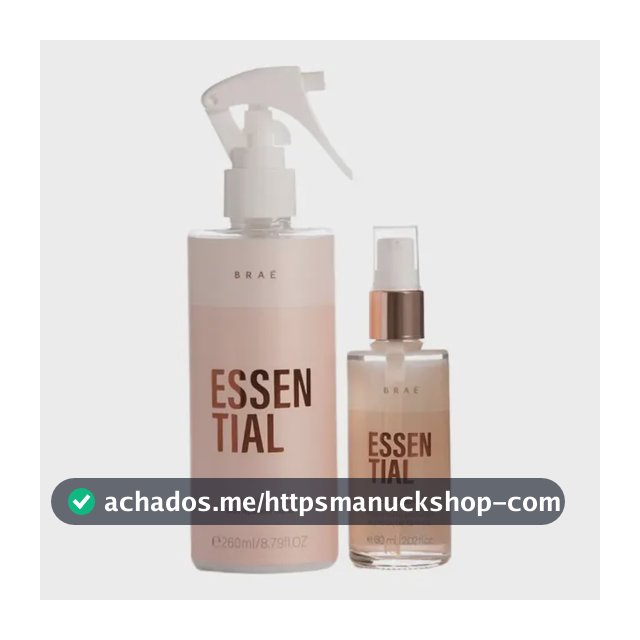 Kit Braé Essential Sérum e Óleo para Cabelos Danificados com Ácido Hialurônico