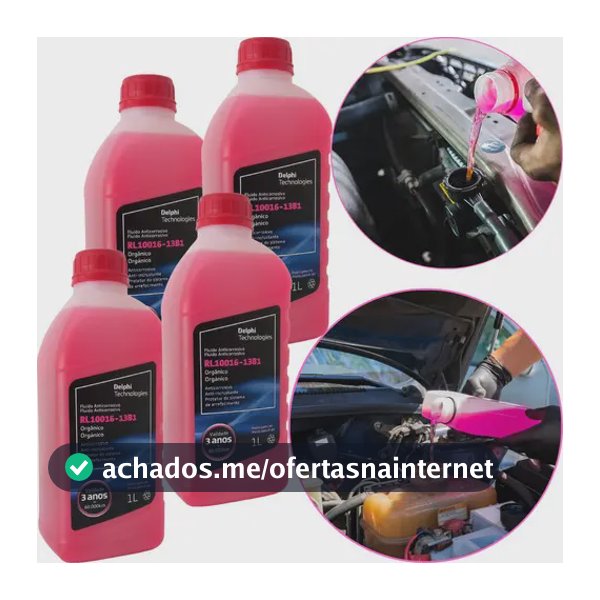 Aditivo Para Radiador Pronto Uso Delphi 4l Orgânico Rosa
