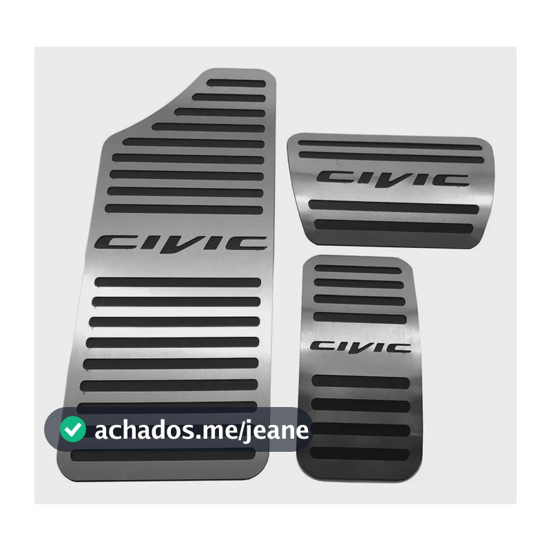 Descanso + Pedaleira Aço Inox Honda Civic G10 17 A 21