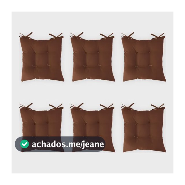 Kit 6 Assentos Almofada Para Cadeira Futton 40x40cm Cozinha