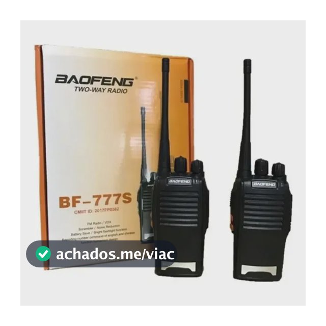 Radio Comunicador Baofeng Bf-777s 16 Canais 5w 6km Uhf/vhf/fm Walkie Talkie