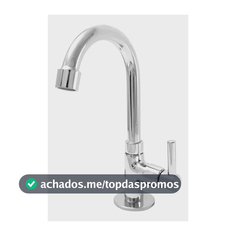 Torneira Banheiro Lavatório Pia Mesa Bancada Tubo Bica Móvel Acabamento Cromado Alpha Hidrometais 1195 C-72