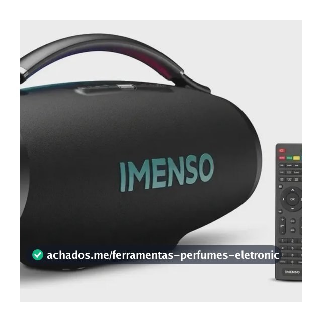 Caixa De Som Imenso X69a 500w Rms 45000mah Rgb Ipx6 2 Mic Preto