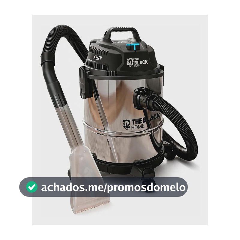 Aspirador Pó Água Inox Turbo 1200w 12 Litros + Bico Extrator Cinza 220v