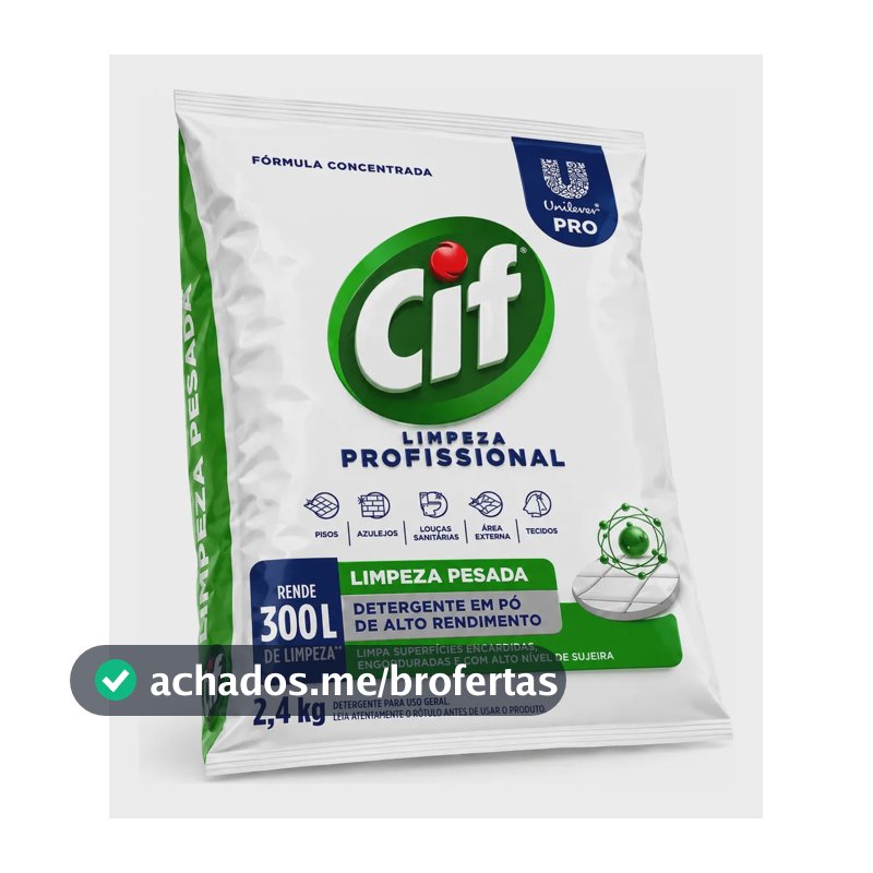 Sabão em Pó Cif Limpeza Profissional 2,4kg Limpeza Pesada