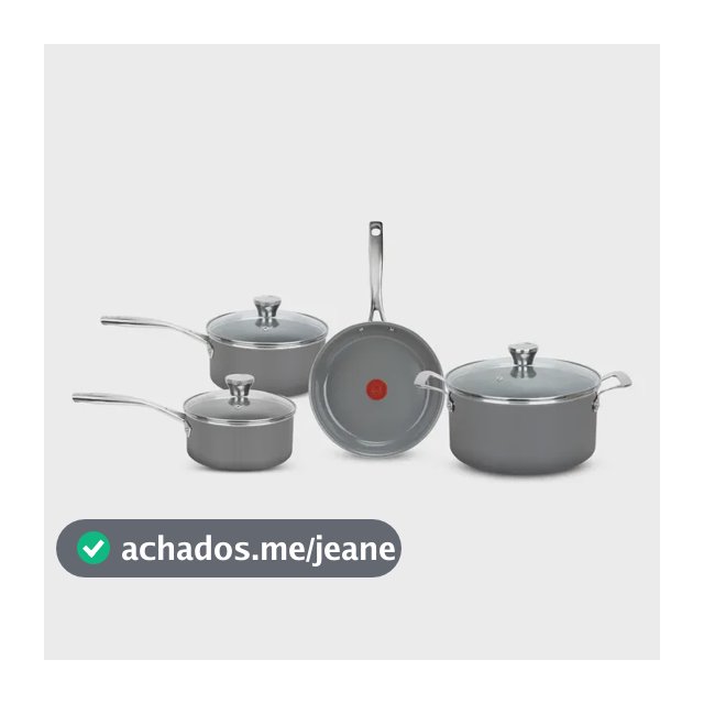 Jogo De Panelas Tefal Ceramic Vitality 4 Peças