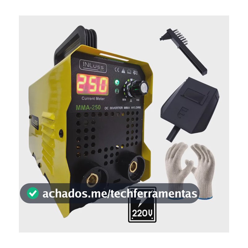 Máquina De Solda Inversora Portátil 250 Amperes