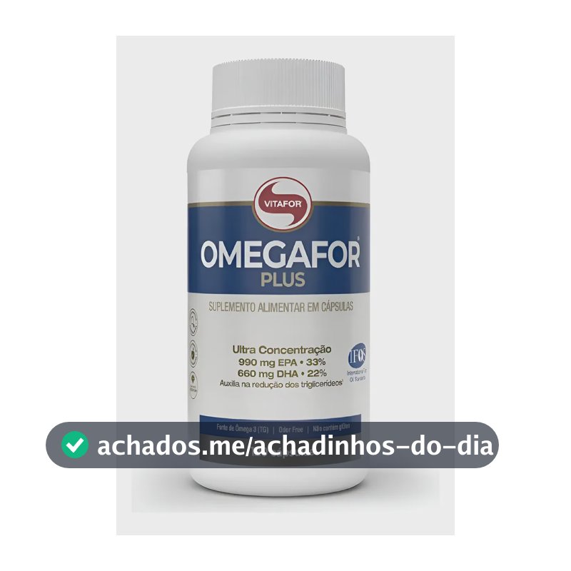 Ômegaforplus 120 Caps - Vitafor - Omegafor Plus - Omega 3 Sem Sabor