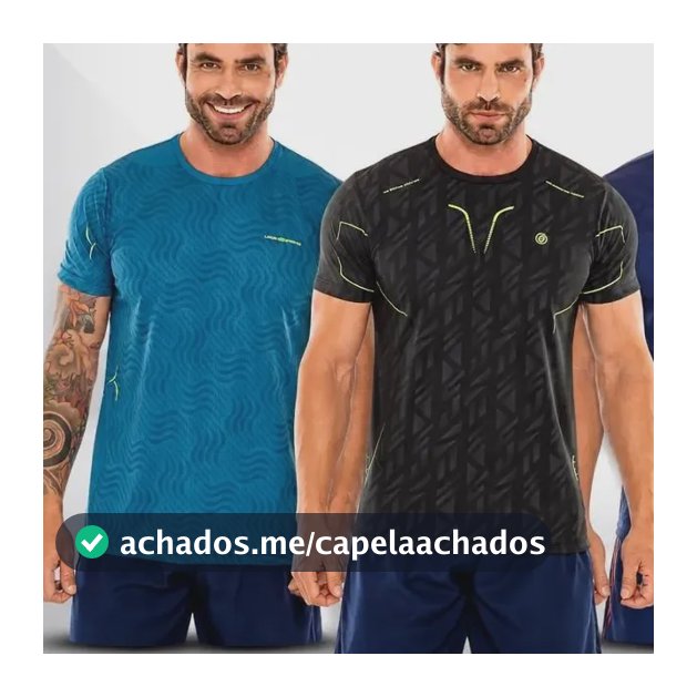 Kit 3 Camisetas Dry Fit Masculina Estampada Academia Treino