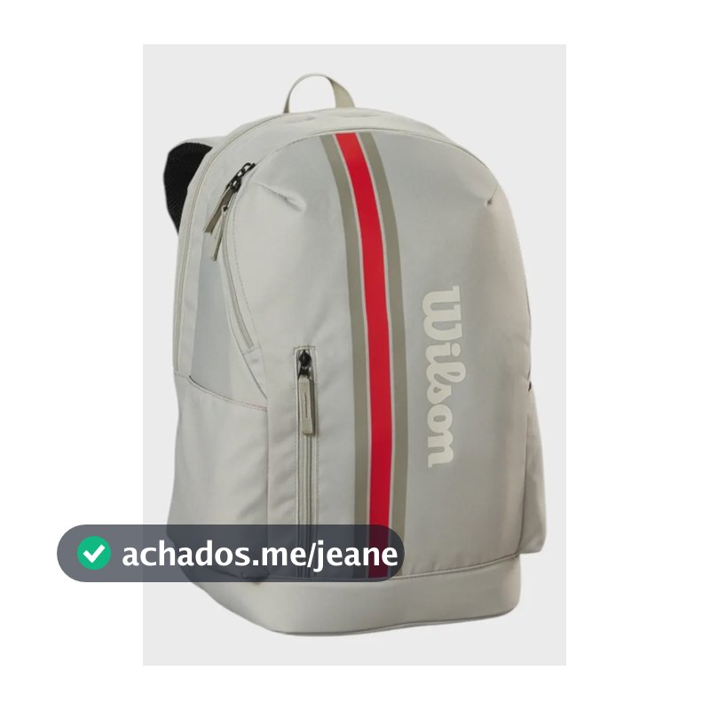 Mochila Wilson Team 2025 para 2 Raquetes Cinza