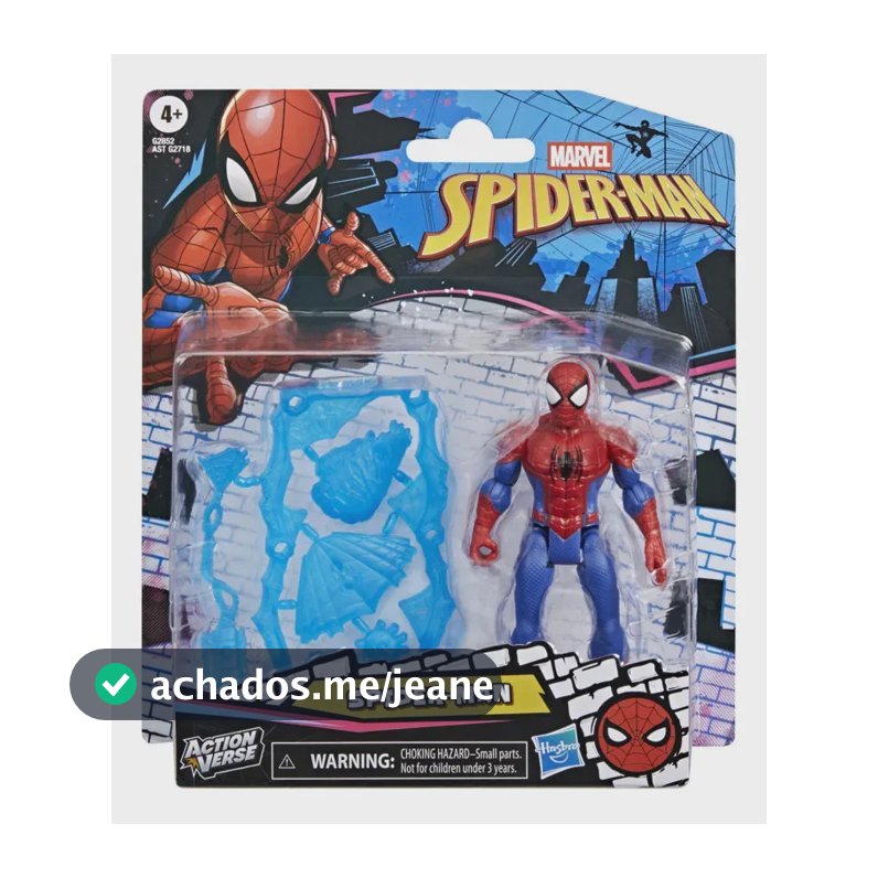 Boneco Spider-man Marvel Action Verse Com Acessórios 11cm