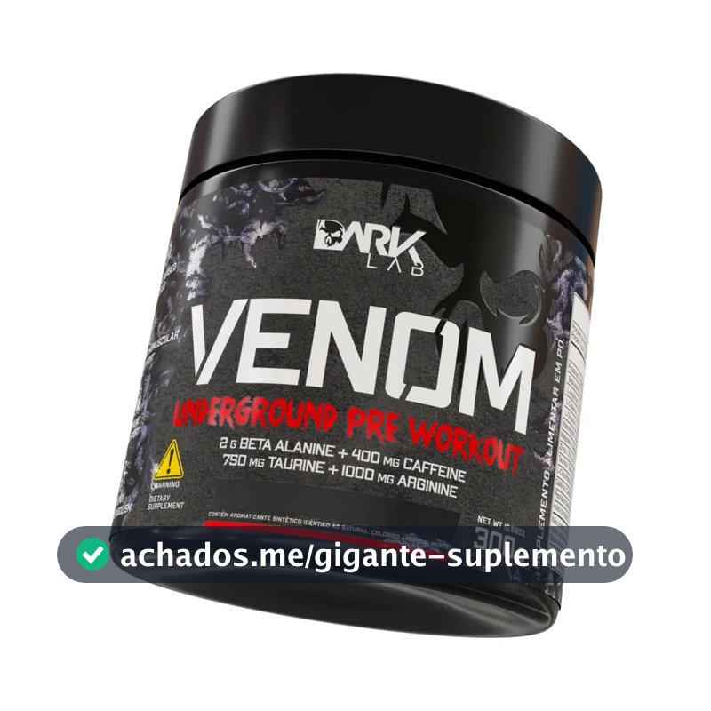 Pre Treino Venom Underground 300g Frutas Vermelhas Dark Lab - 60 Doses