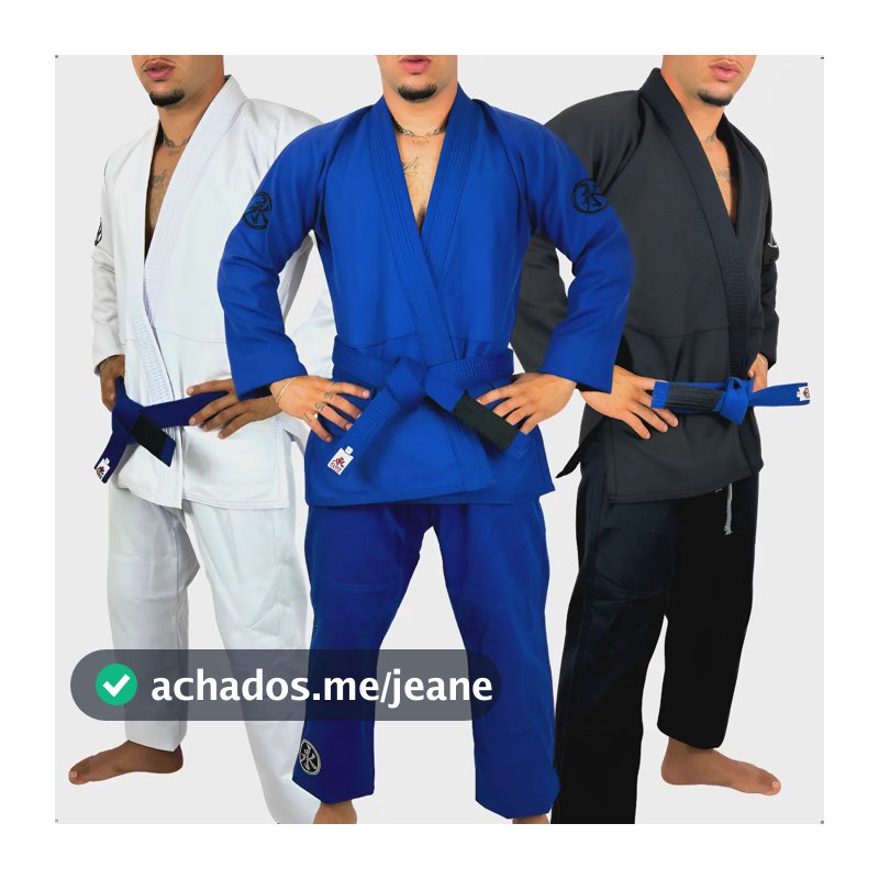 Kimono Jiu Jitsu Bjj Keiko Pro Trançado Ultra Light + Cor Azul Tamanho A2