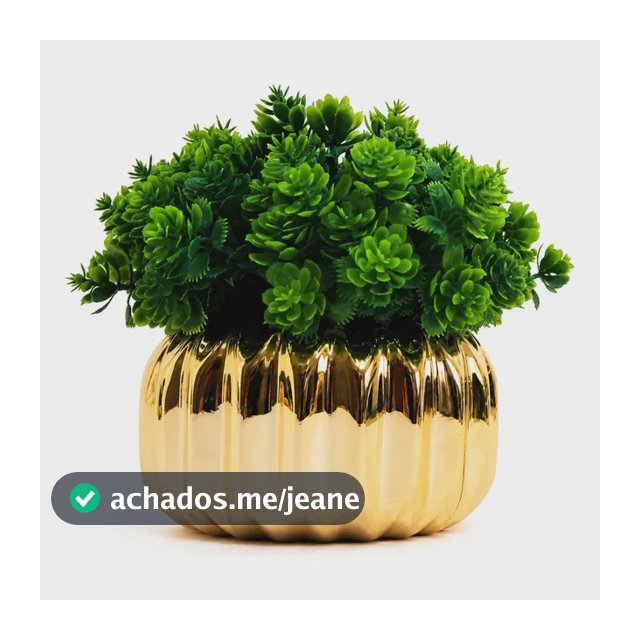 Mini Vasinho Decoração Com Planta Artificial Porcelana 10cm