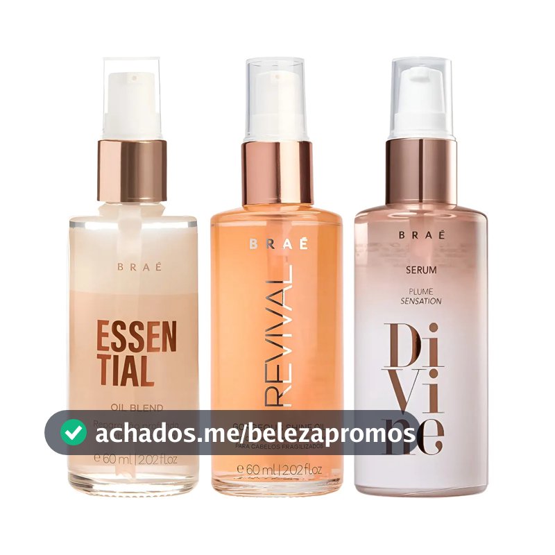 Kit Óleos Capilares Essential + Revival + Divine - Braé